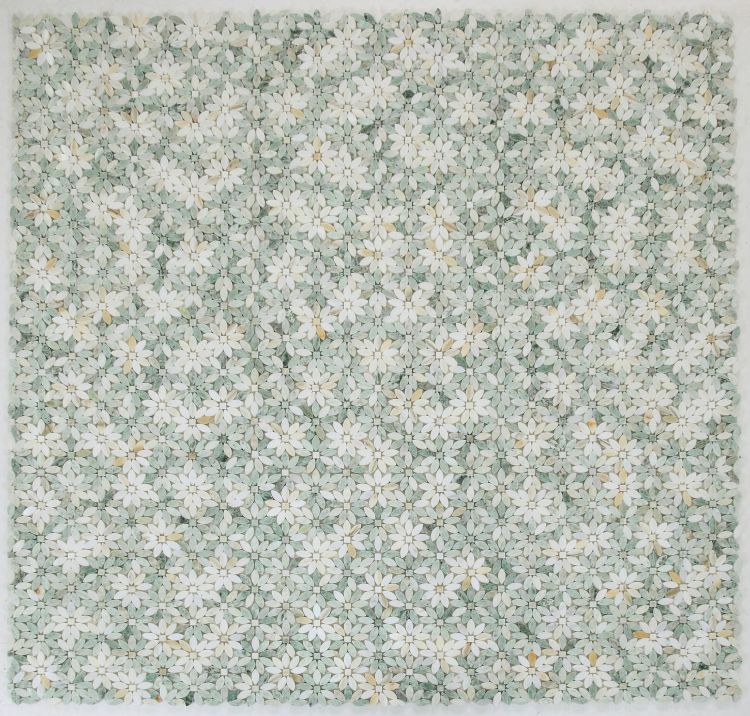 Daisy Wild Green  12.75 x 12.5